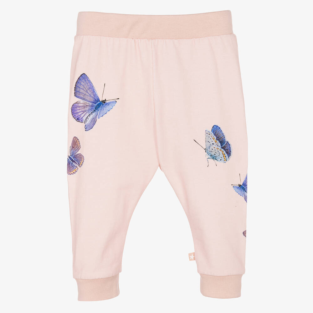 Molo - Rosa Schmetterling-Jogginghose (M) | Childrensalon