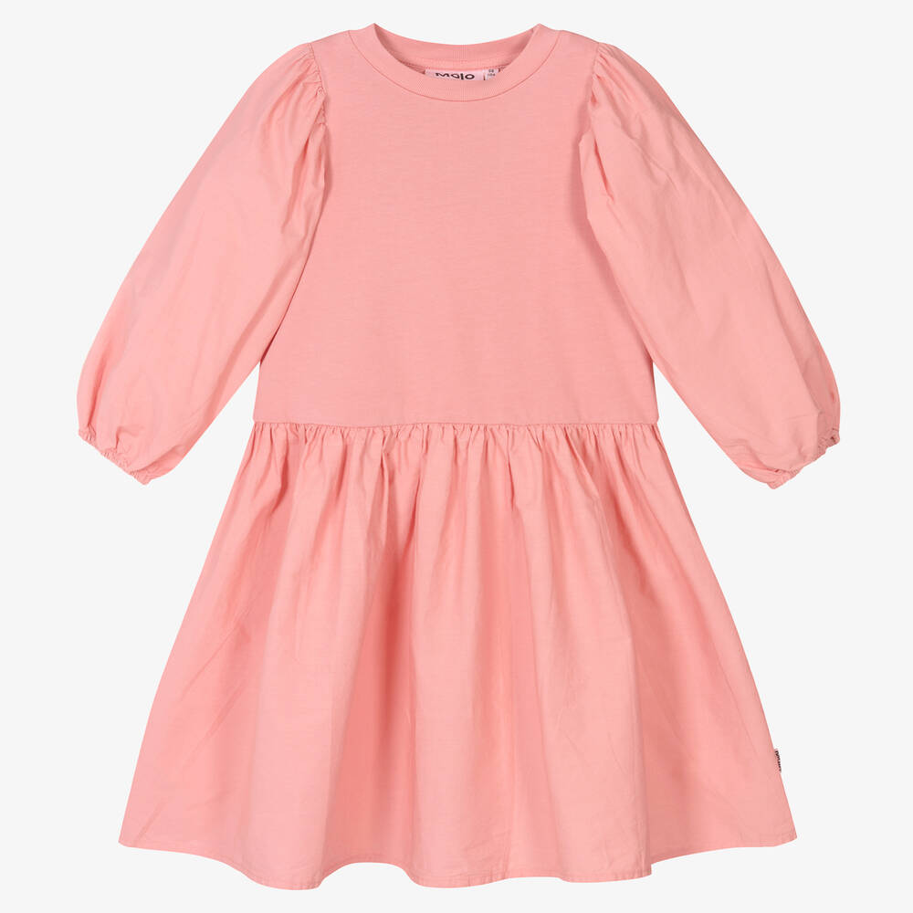 Molo - Rosa Baumwollkleid für Mädchen | Childrensalon