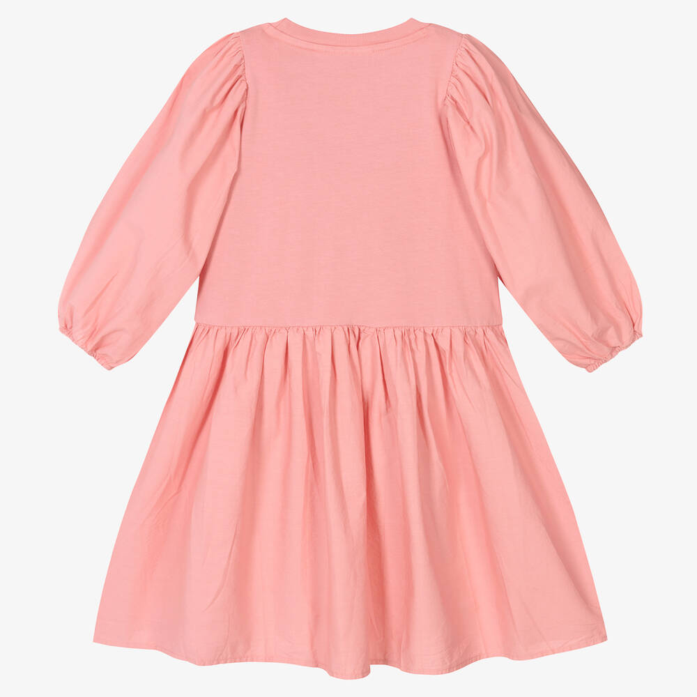 Molo-Girls Pink Cotton Dress | Childrensalon Outlet