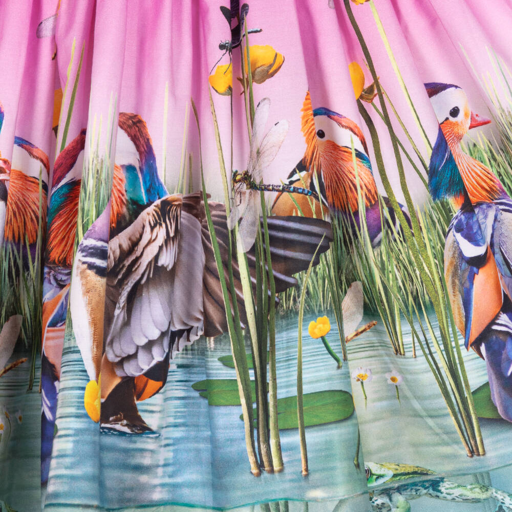 مولو-فستان مزيج قطن عضوي لون زهري | Childrensalon Outlet