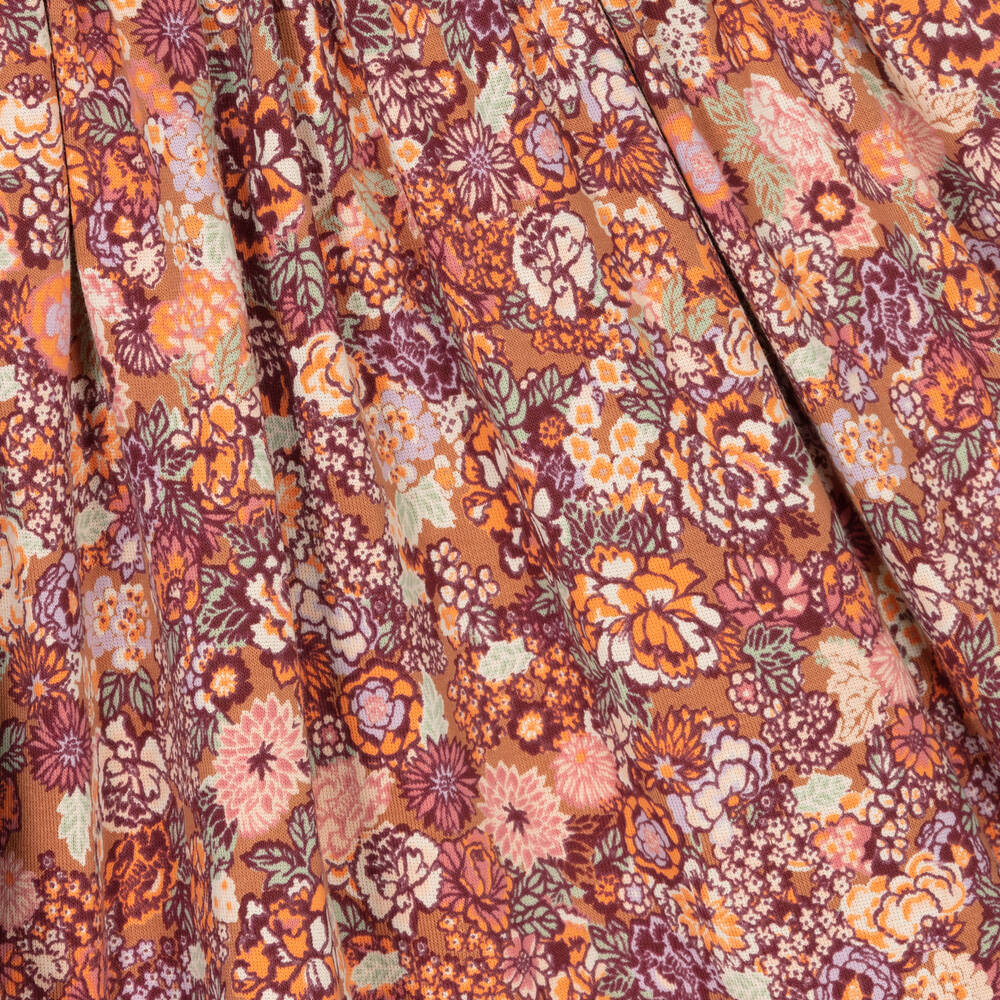 Molo-فستان قطن عضوي جيرسي لون زهري بطبعة ورود | Childrensalon Outlet