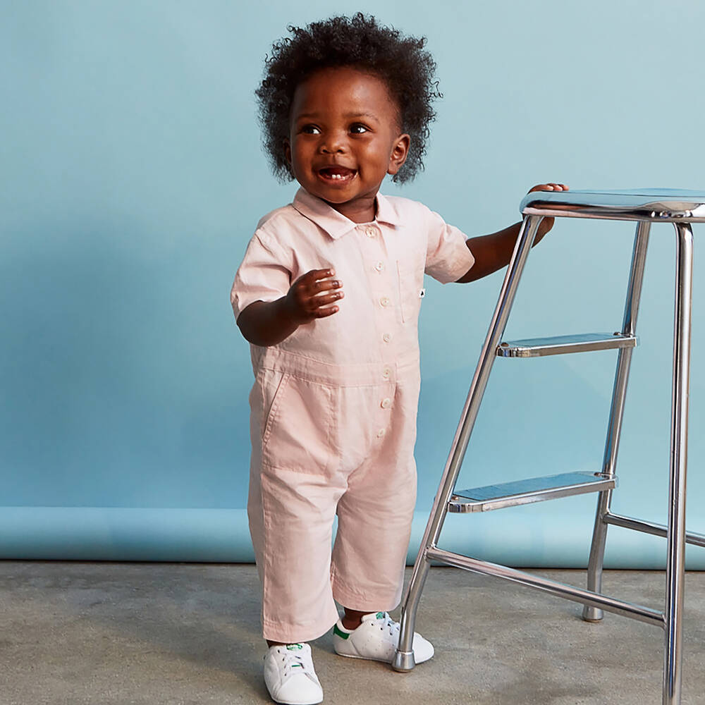 Pink cotton jumpsuit new arrivals