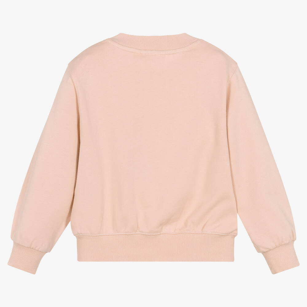 Molo-Girls Pink Cotton Mushroom Sweatshirt | Childrensalon Outlet