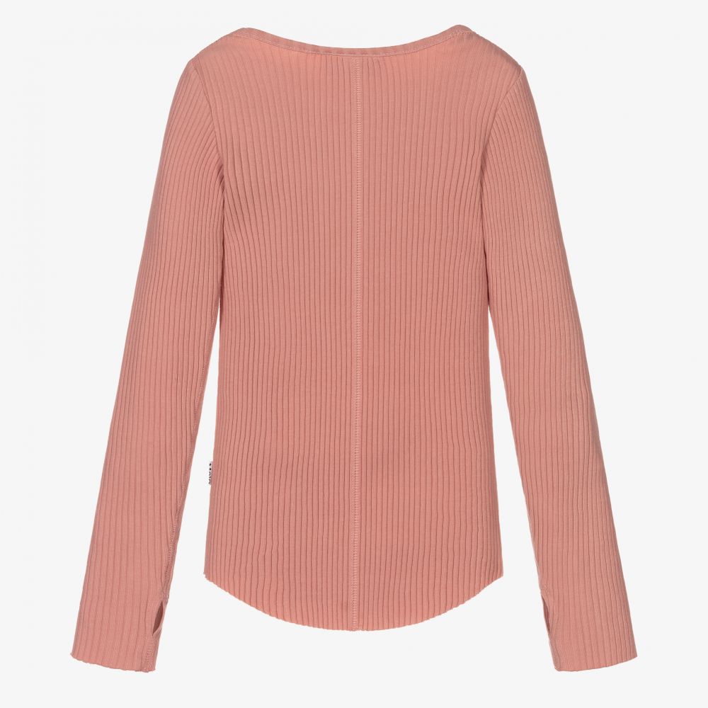 Molo-Girls Pink Cotton Top | Childrensalon Outlet