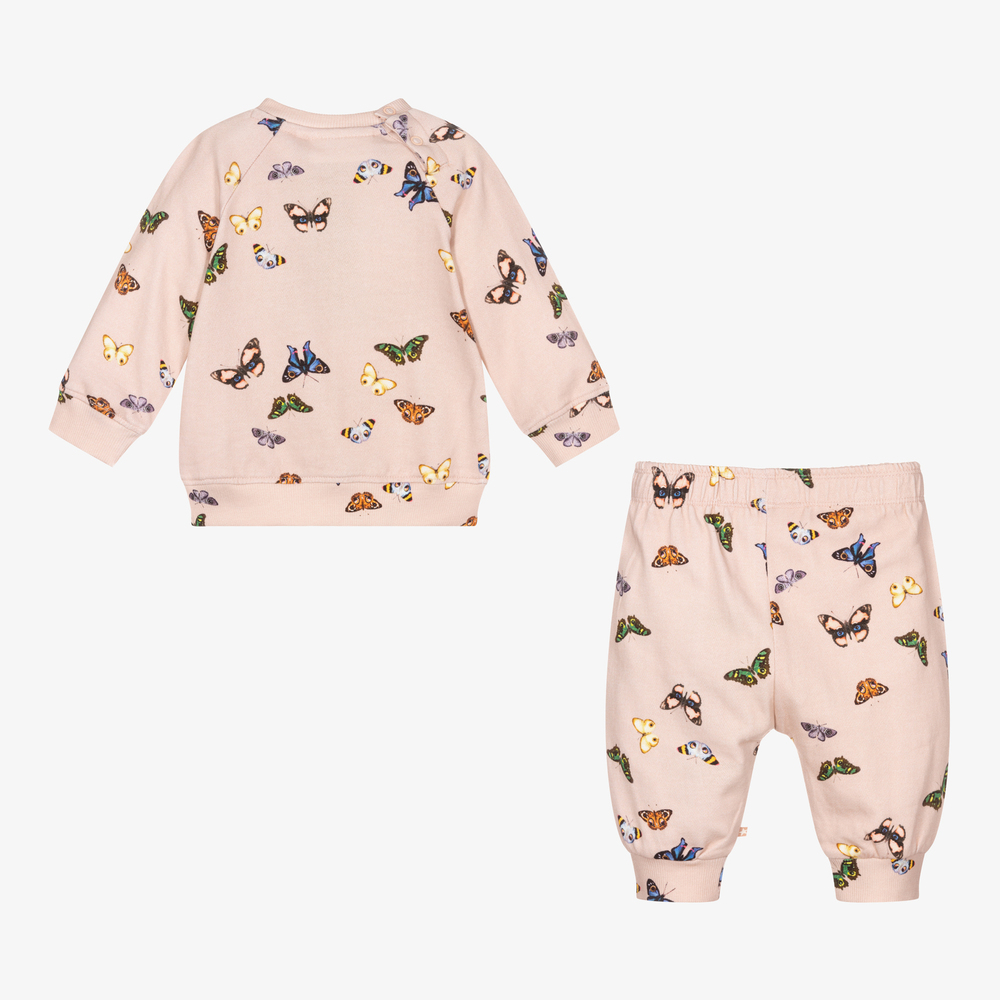 Molo-تراكسوت أطفال بناتي قطن عضوي لون زهري | Childrensalon Outlet