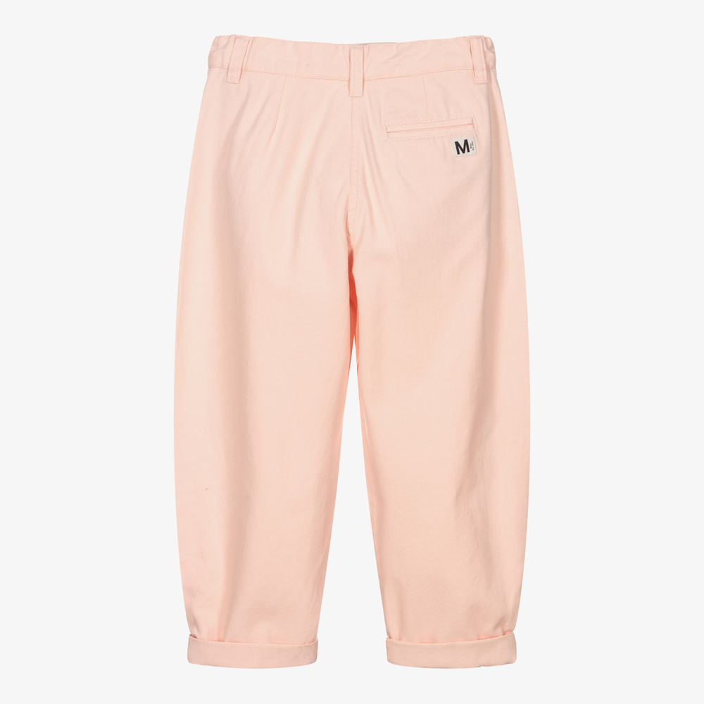 Molo-بنطلون قطن تويل لون زهري باهت للبنات | Childrensalon Outlet