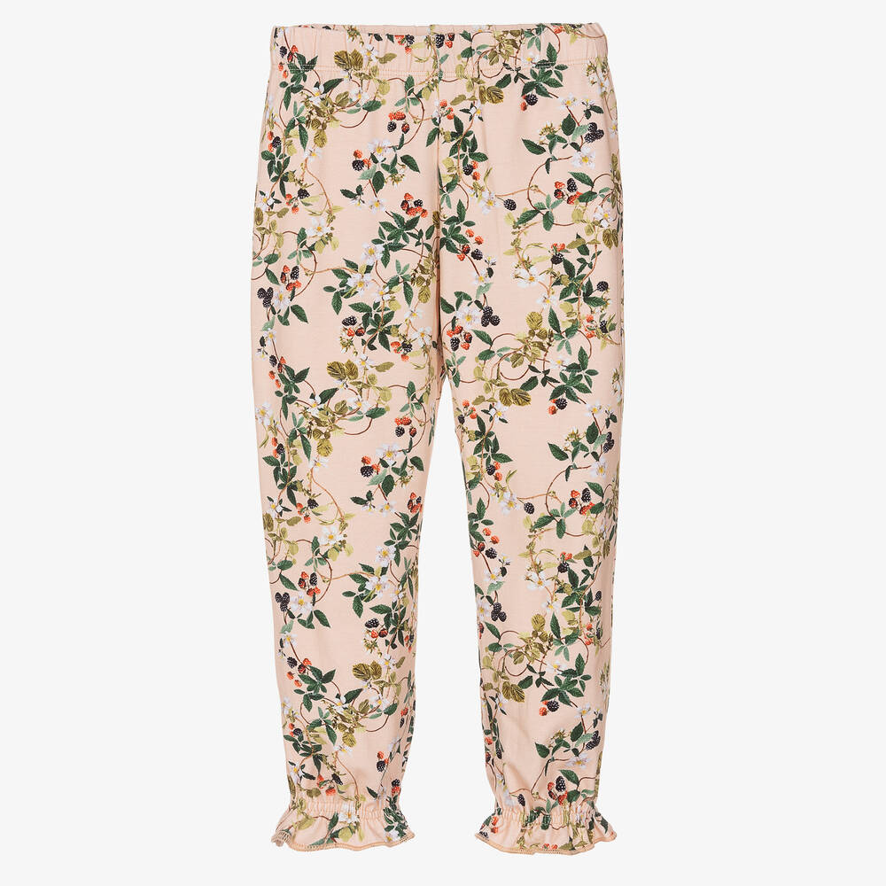 Molo - Girls Pink Cotton Trousers | Childrensalon