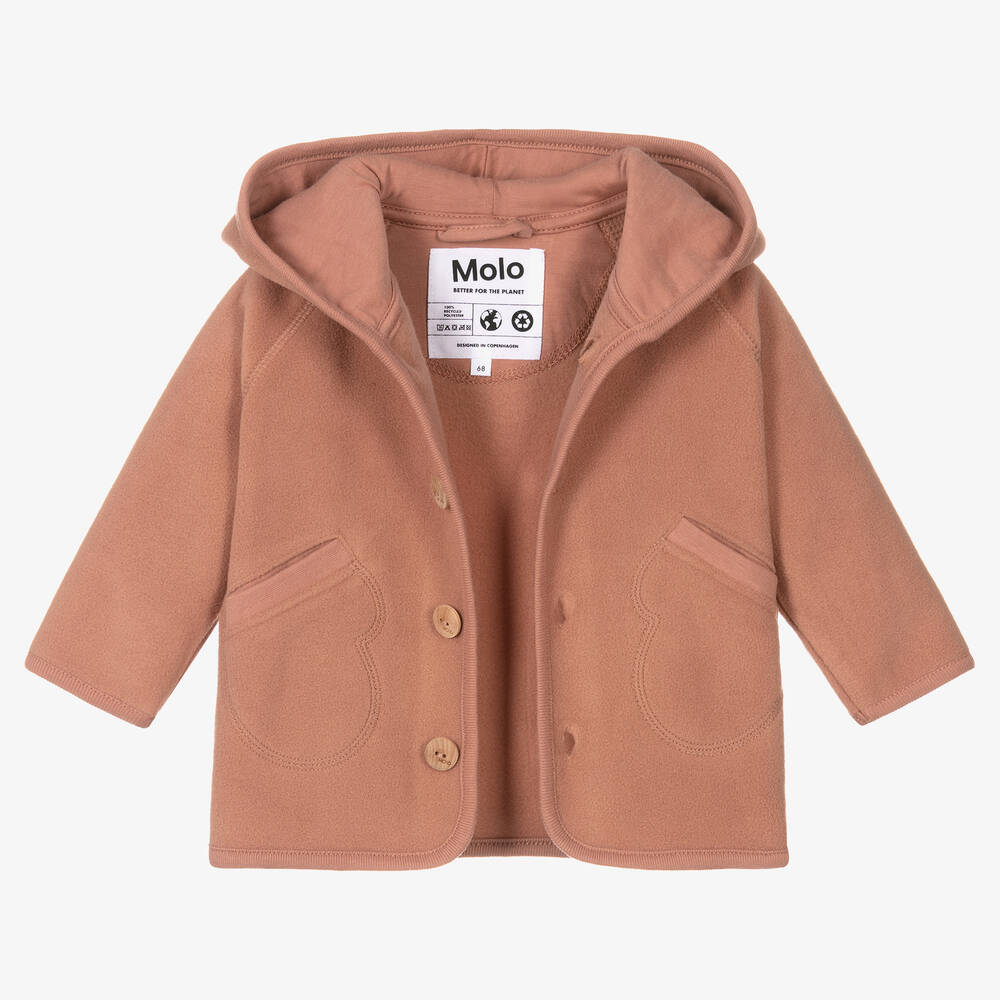 Molo-Розовая флисовая куртка для девочек | Childrensalon Outlet