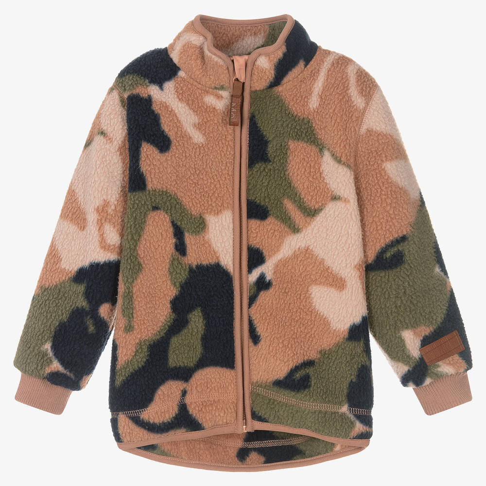 Molo-Girls Pink Fleece Zip-Up Top | Childrensalon Outlet