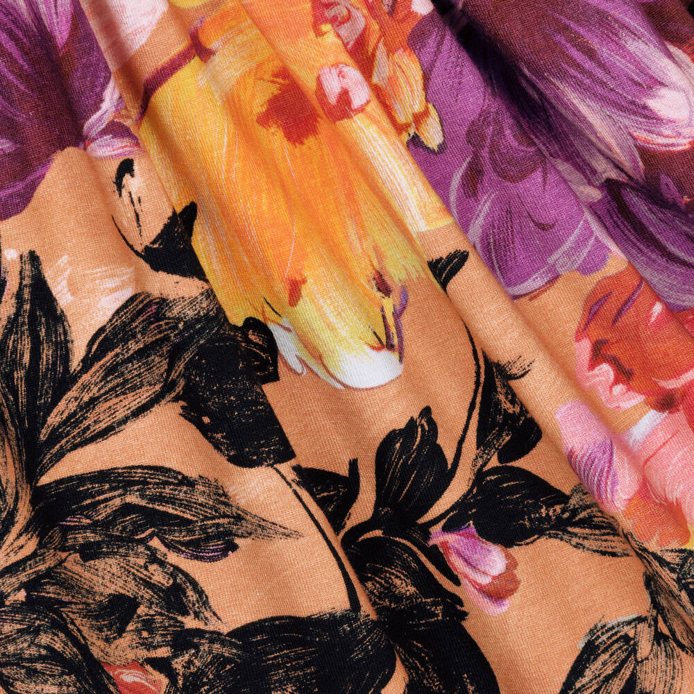 Molo-Girls Pink Floral Cotton Dress | Childrensalon Outlet