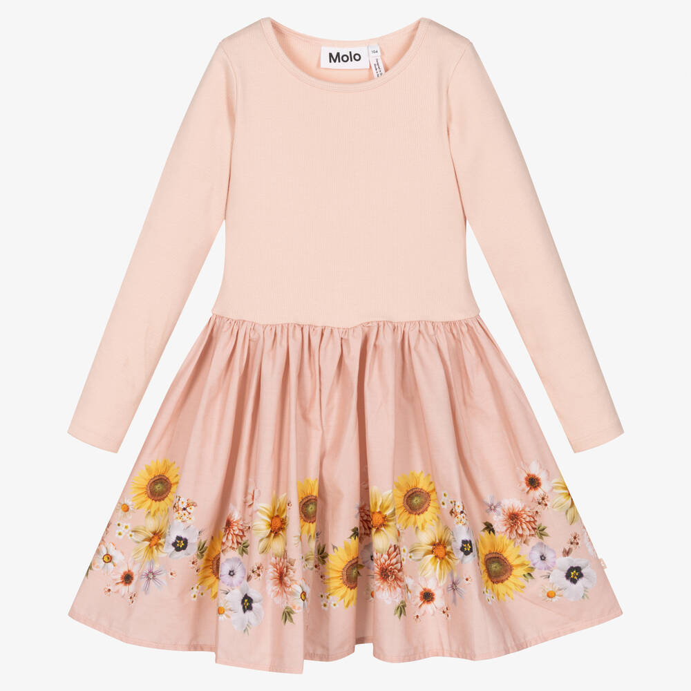 Molo - Rosa geblümtes Biobaumwoll-Kleid | Childrensalon