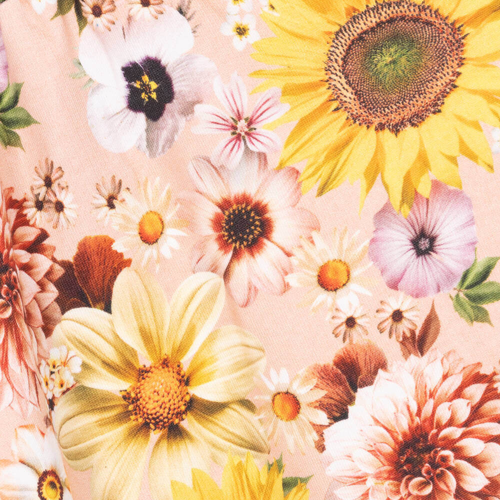 Molo-Girls Pink Floral Organic Cotton Skirt | Childrensalon Outlet