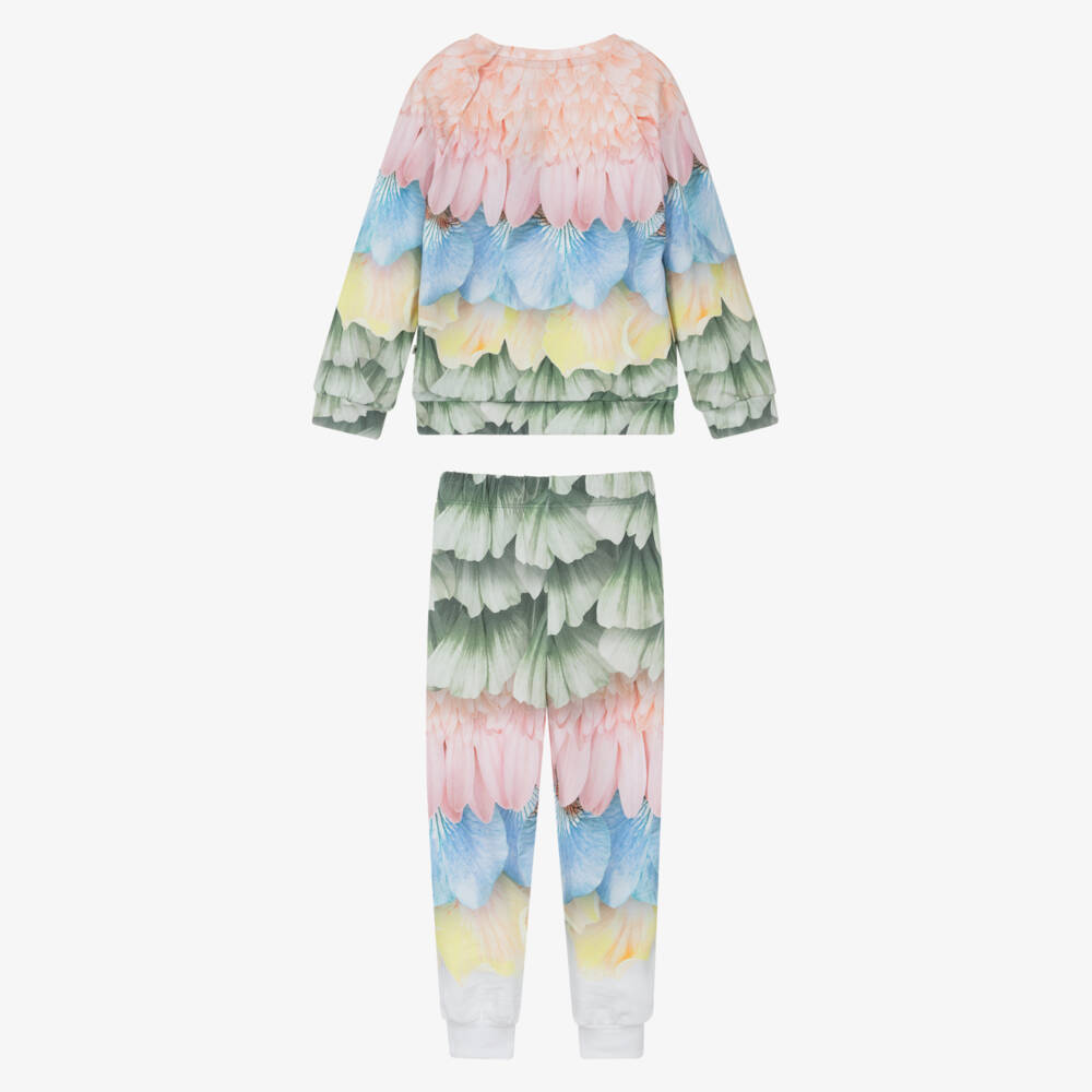 Molo-Girls Pink Floral Organic Set | Childrensalon Outlet