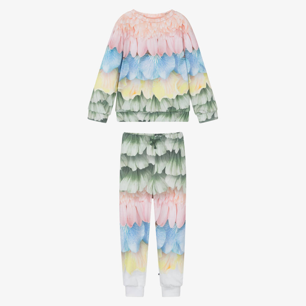 Molo-Girls Pink Floral Organic Set | Childrensalon Outlet