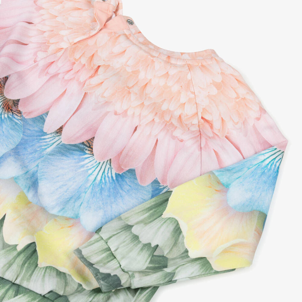 Molo-Girls Pink Floral Organic Set | Childrensalon Outlet