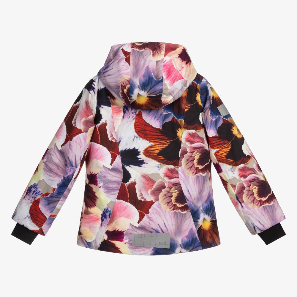 Molo Girls Pink Floral Ski Jacket Childrensalon Outlet