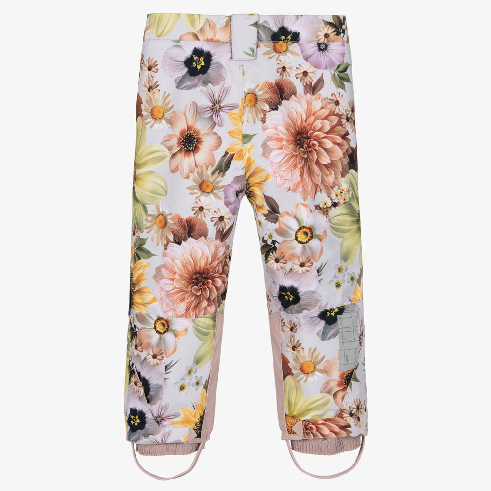 Molo-Розовые лыжные брюки с цветами | Childrensalon Outlet