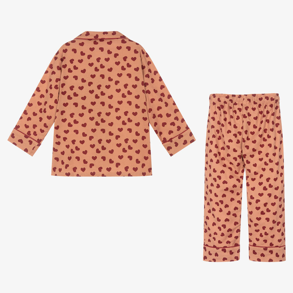 Molo-Розовая пижама с сердечками для девочек | Childrensalon Outlet