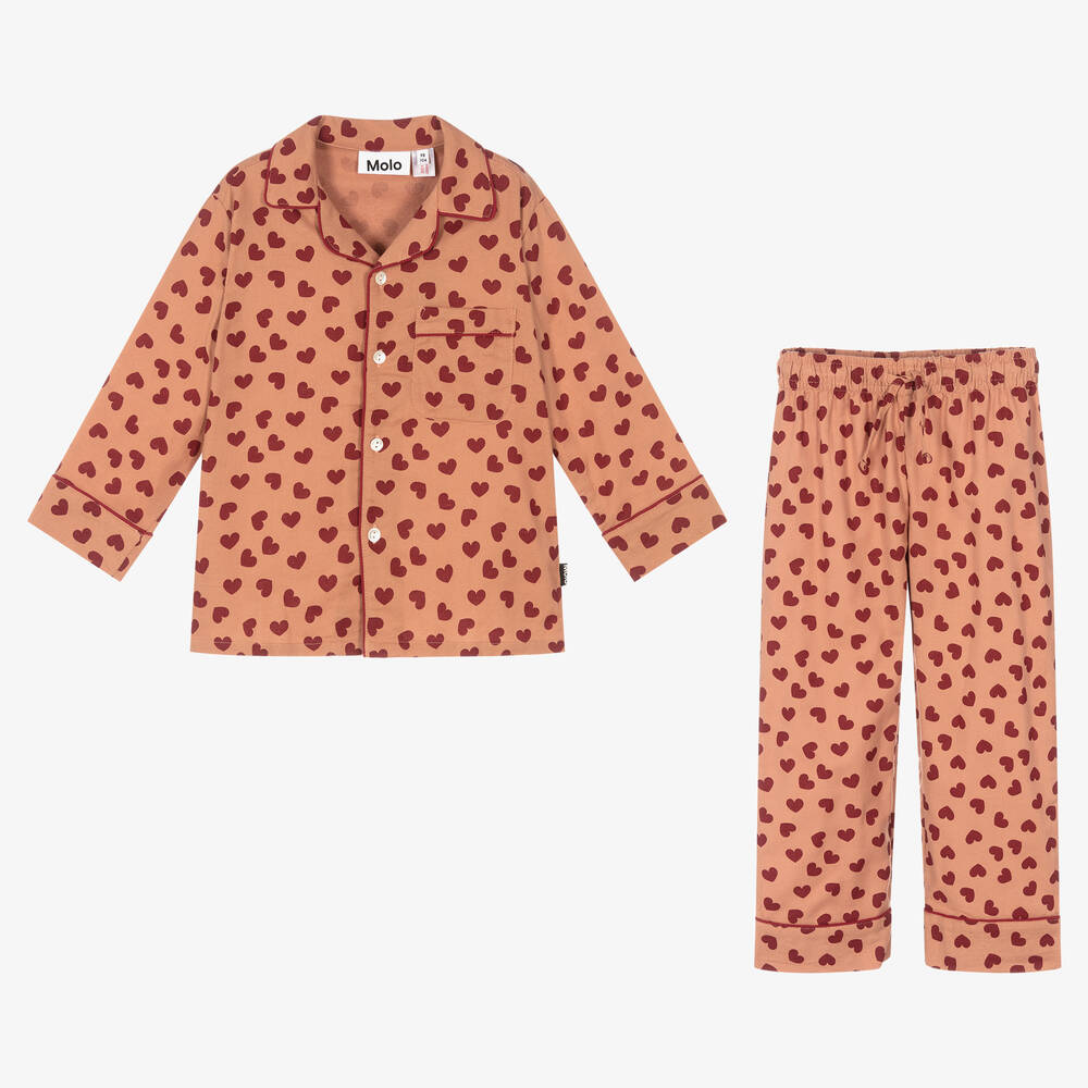 Molo-Розовая пижама с сердечками для девочек | Childrensalon Outlet