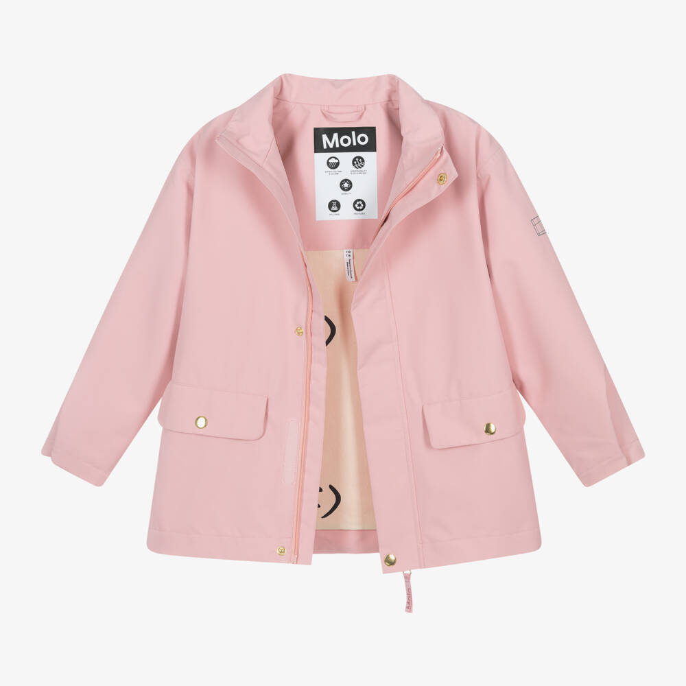 Molo-Дождевик с капюшоном розовый для девочек | Childrensalon Outlet