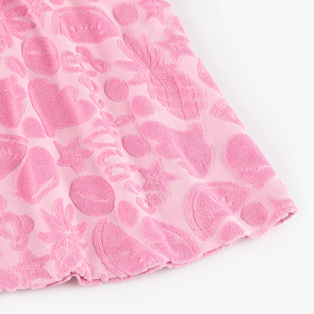 Molo-Girls Pink Jacquard Beach Dress | Childrensalon Outlet