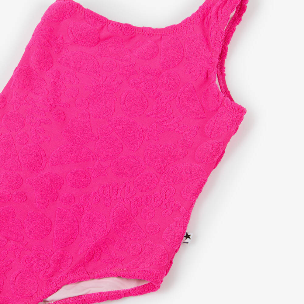 Molo-Купальник розовый жаккардовый с фруктами для девочек | Childrensalon Outlet