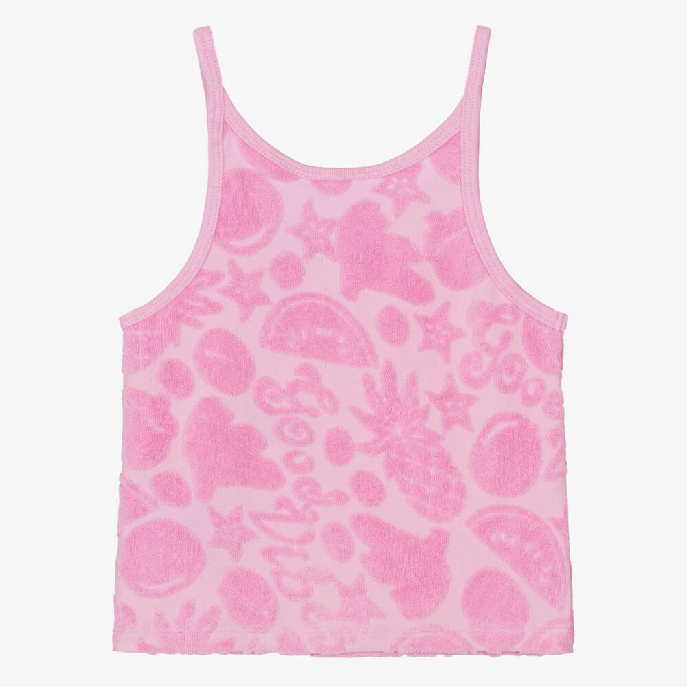 Molo-Розовый жаккардовый топ с фруктами для девочек | Childrensalon Outlet