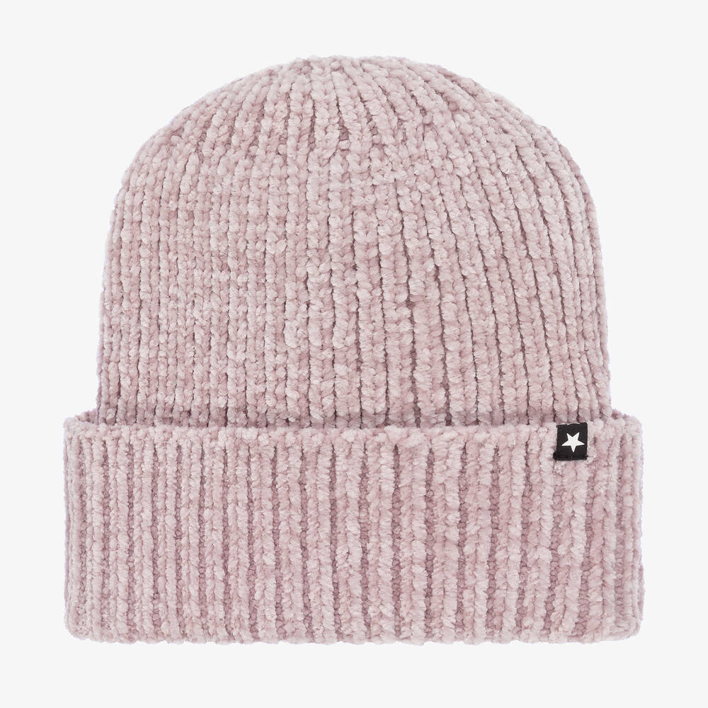 Molo - Розовая вязаная шапка-бини для девочек | Childrensalon