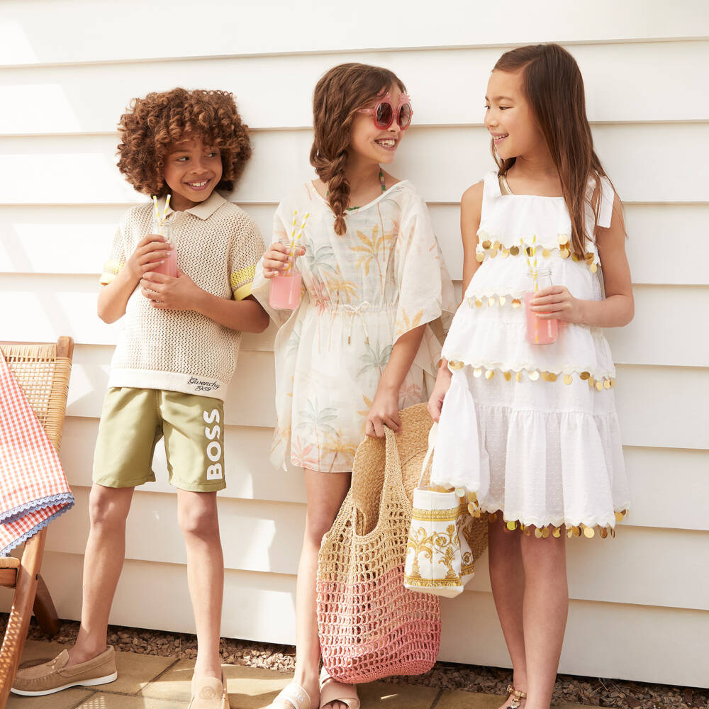 Molo-Girls Pink Lemonade Crochet Tote | Childrensalon Outlet