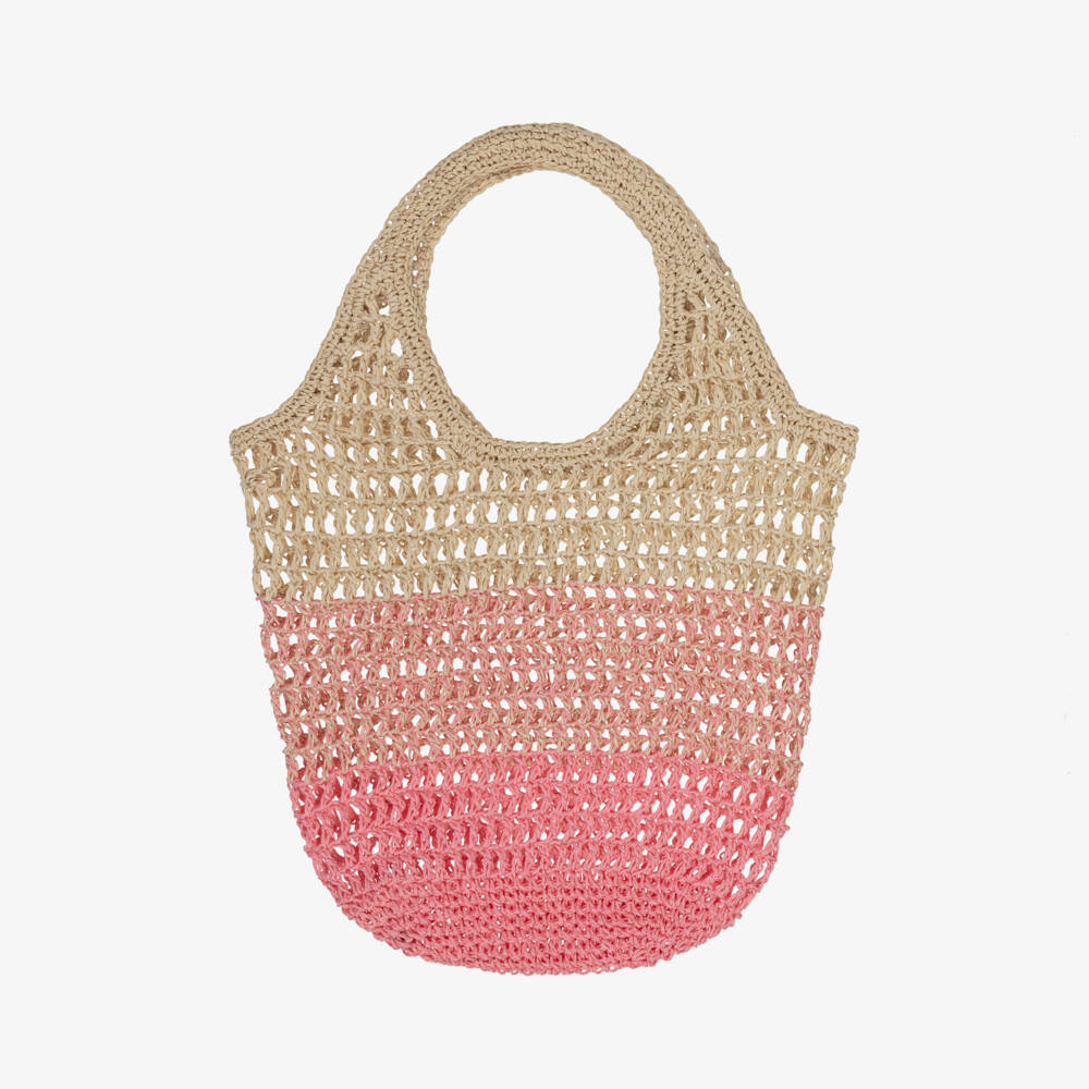 Molo-Girls Pink Lemonade Crochet Tote | Childrensalon Outlet