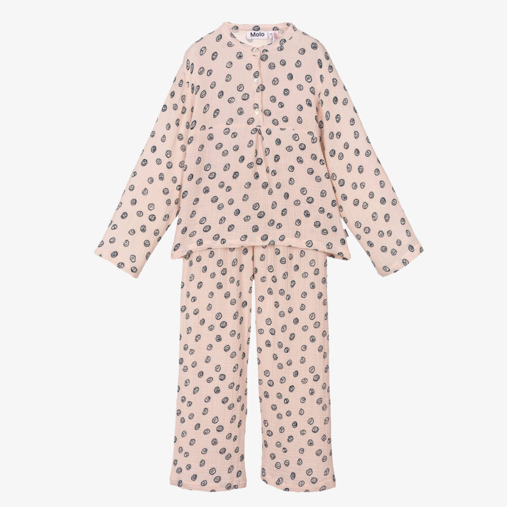 Molo-Пижама из хлопка с розовым принтом для девочек | Childrensalon Outlet