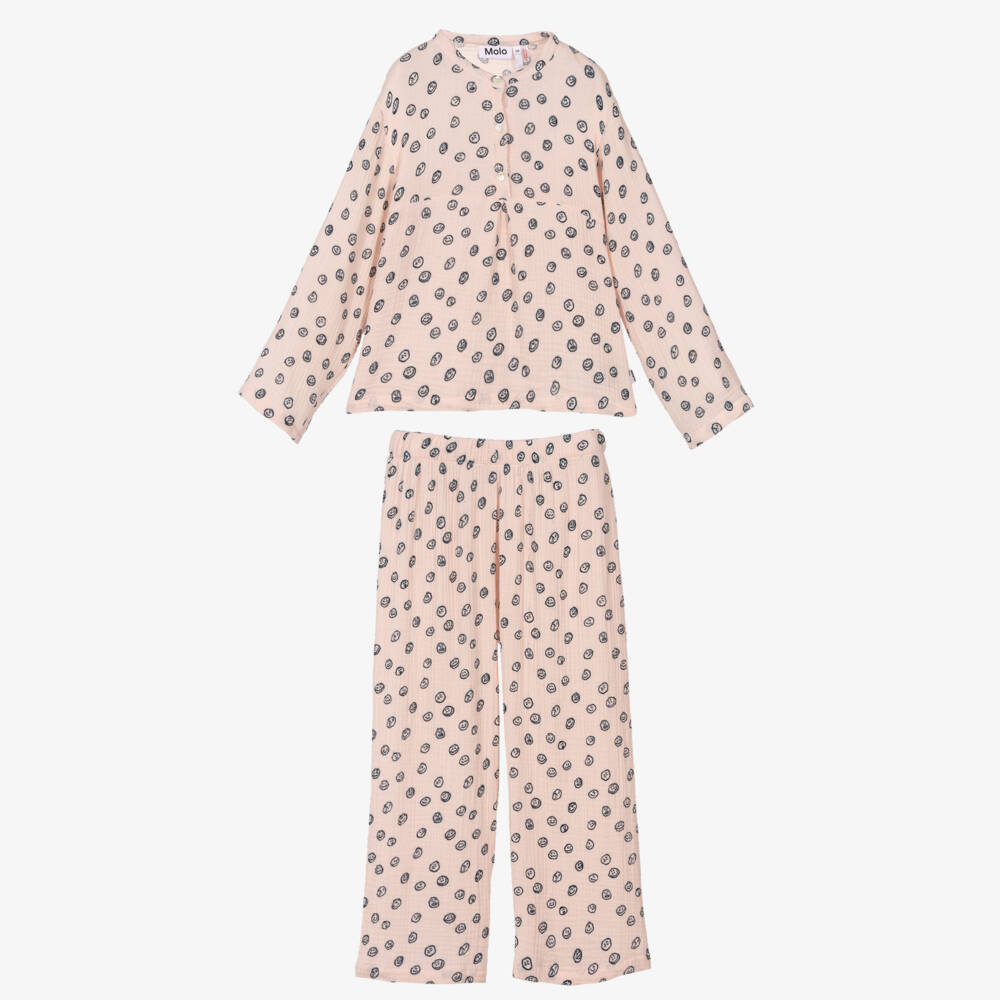 Molo-Пижама из хлопка с розовым принтом для девочек | Childrensalon Outlet