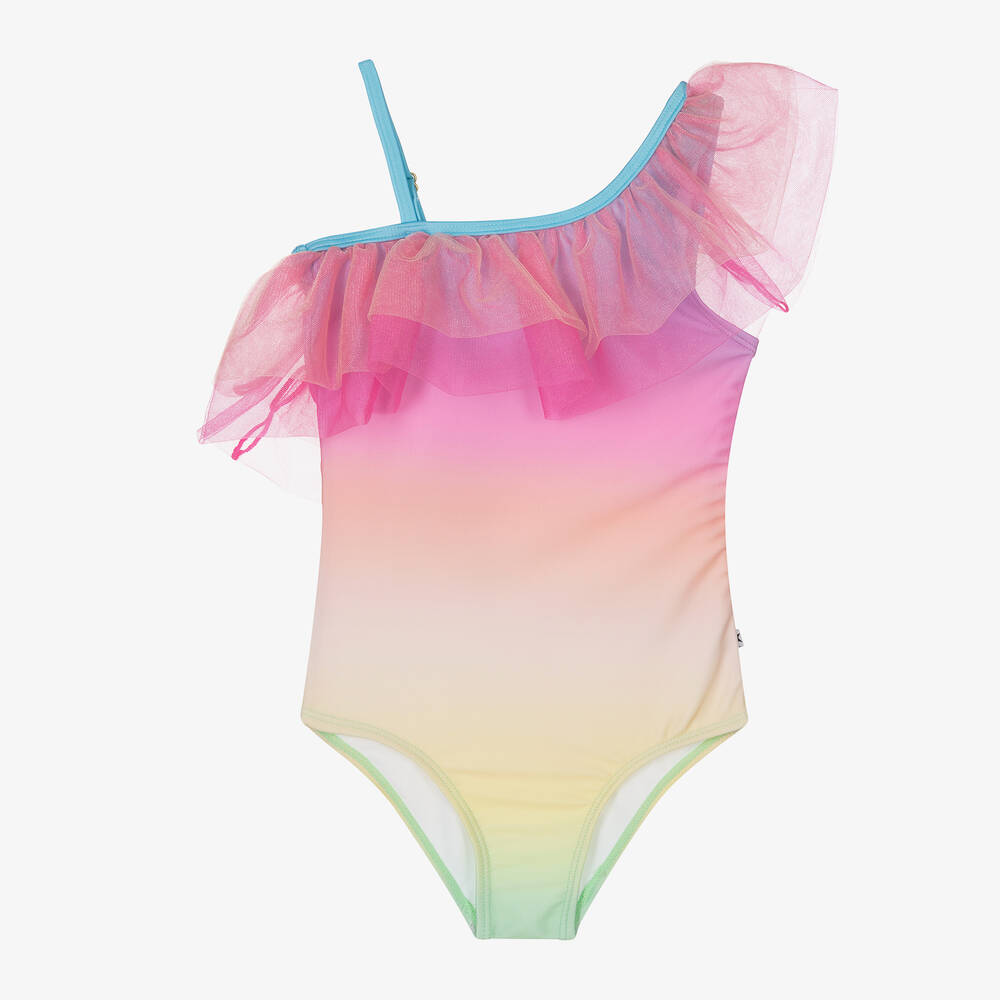 Molo-Girls Pink Ombré Swimsuit (UPF50+) | Childrensalon Outlet
