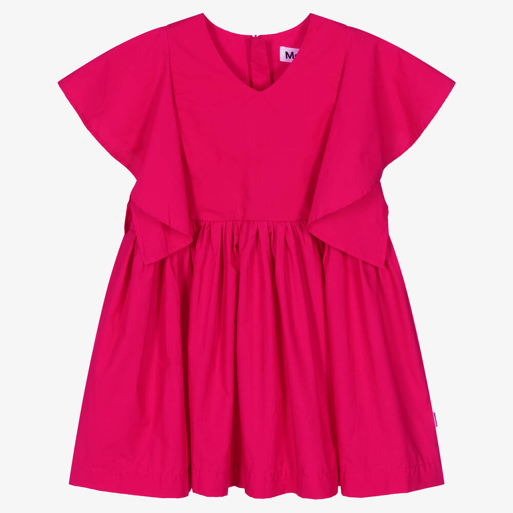 Molo - Girls Pink Organic Cotton Dress | Childrensalon