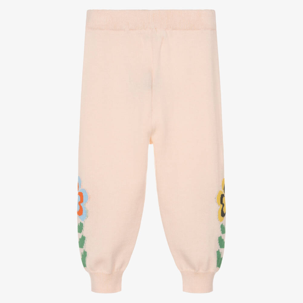 Molo-Розовые вязаные брюки с цветами для девочек | Childrensalon Outlet