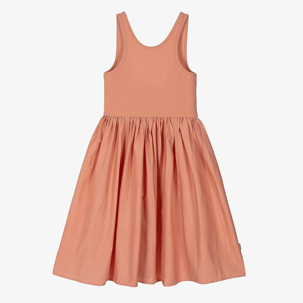 Molo - Girls Pink Organic Cotton Maxi Dress | Childrensalon