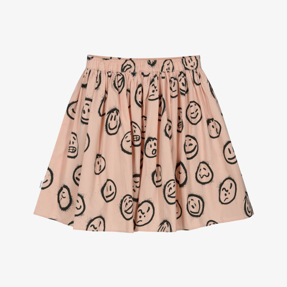 Molo-Юбка розовая с улыбкой из органического хлопка для девочек | Childrensalon Outlet