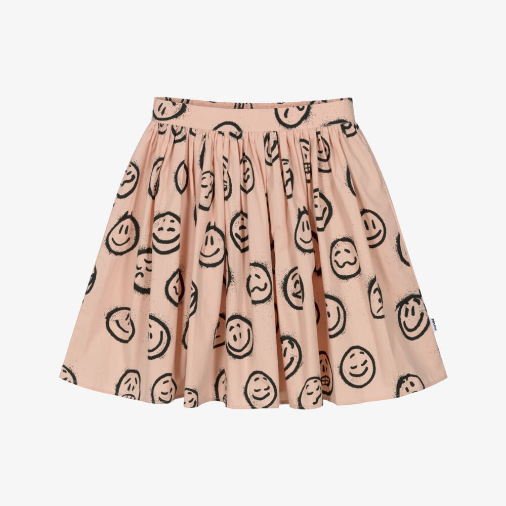 Molo-Юбка розовая с улыбкой из органического хлопка для девочек | Childrensalon Outlet