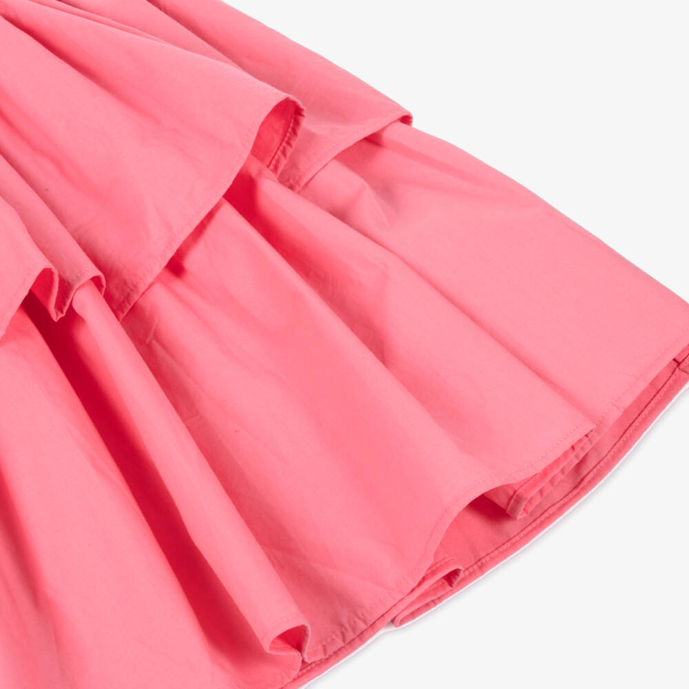 Molo-Платье из хлопка с рюшами розовое для девочек | Childrensalon Outlet