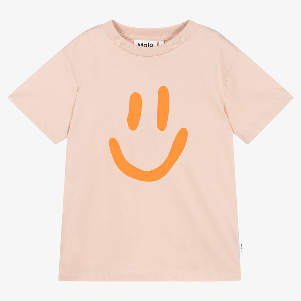 Molo - T-shirt rose en coton bio fille | Childrensalon