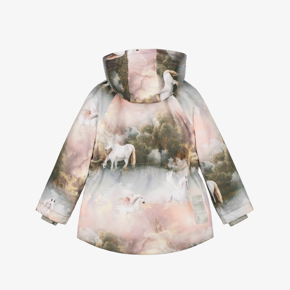 Molo-Girls Pink Pegasus Print Coat | Childrensalon Outlet