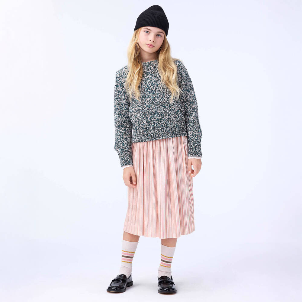 Molo-Мягкая розовая велюровая юбка для девочек | Childrensalon Outlet