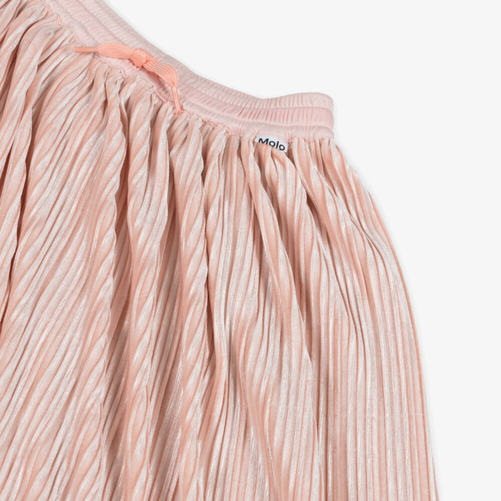 Molo-Мягкая розовая велюровая юбка для девочек | Childrensalon Outlet
