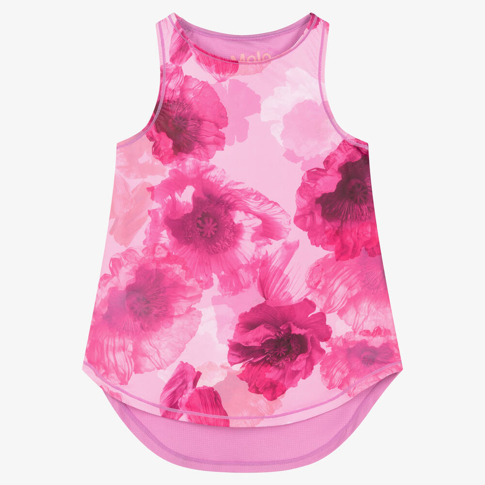 Molo - Розовый спортивный топ с маками | Childrensalon