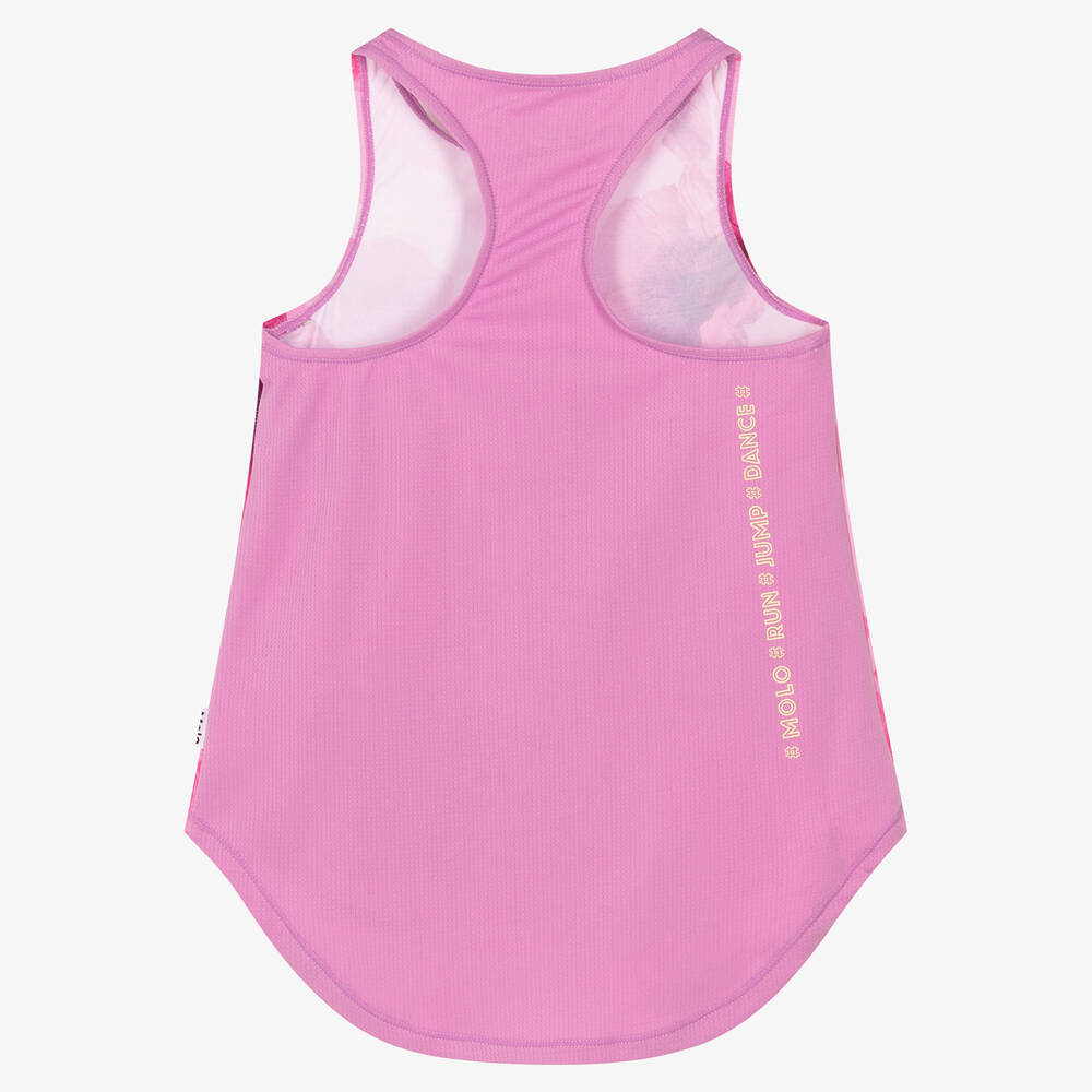 Molo-Girls Pink Poppies Sports Top | Childrensalon Outlet