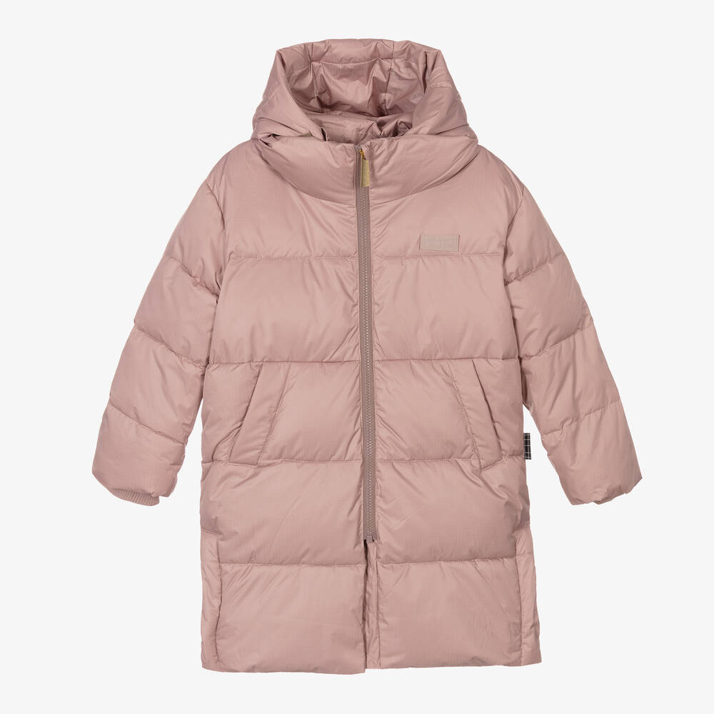 Molo - Girls Pink Puffer Coat | Childrensalon