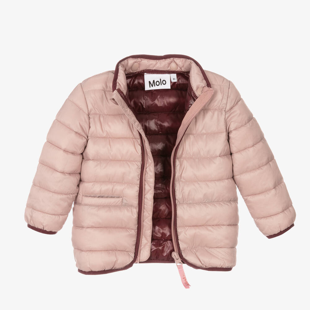 Pink lightweight puffer jacket clearance