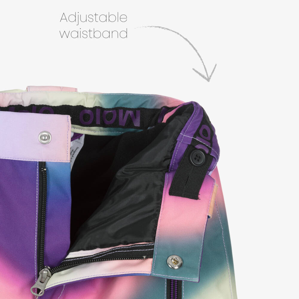 Molo-Girls Pink Rainbow Wave Ski Pants | Childrensalon Outlet