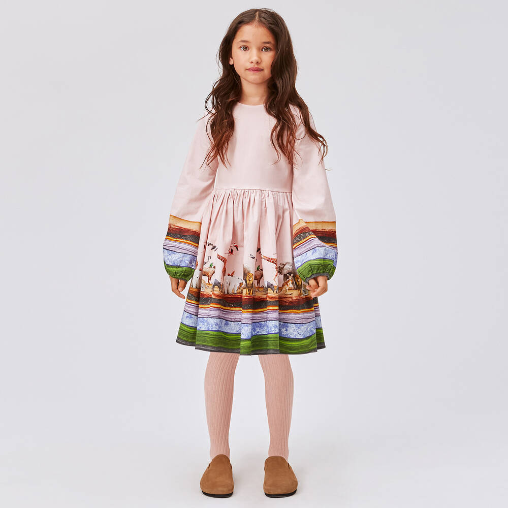 Molo-Розовое платье с полосками Savannah | Childrensalon Outlet