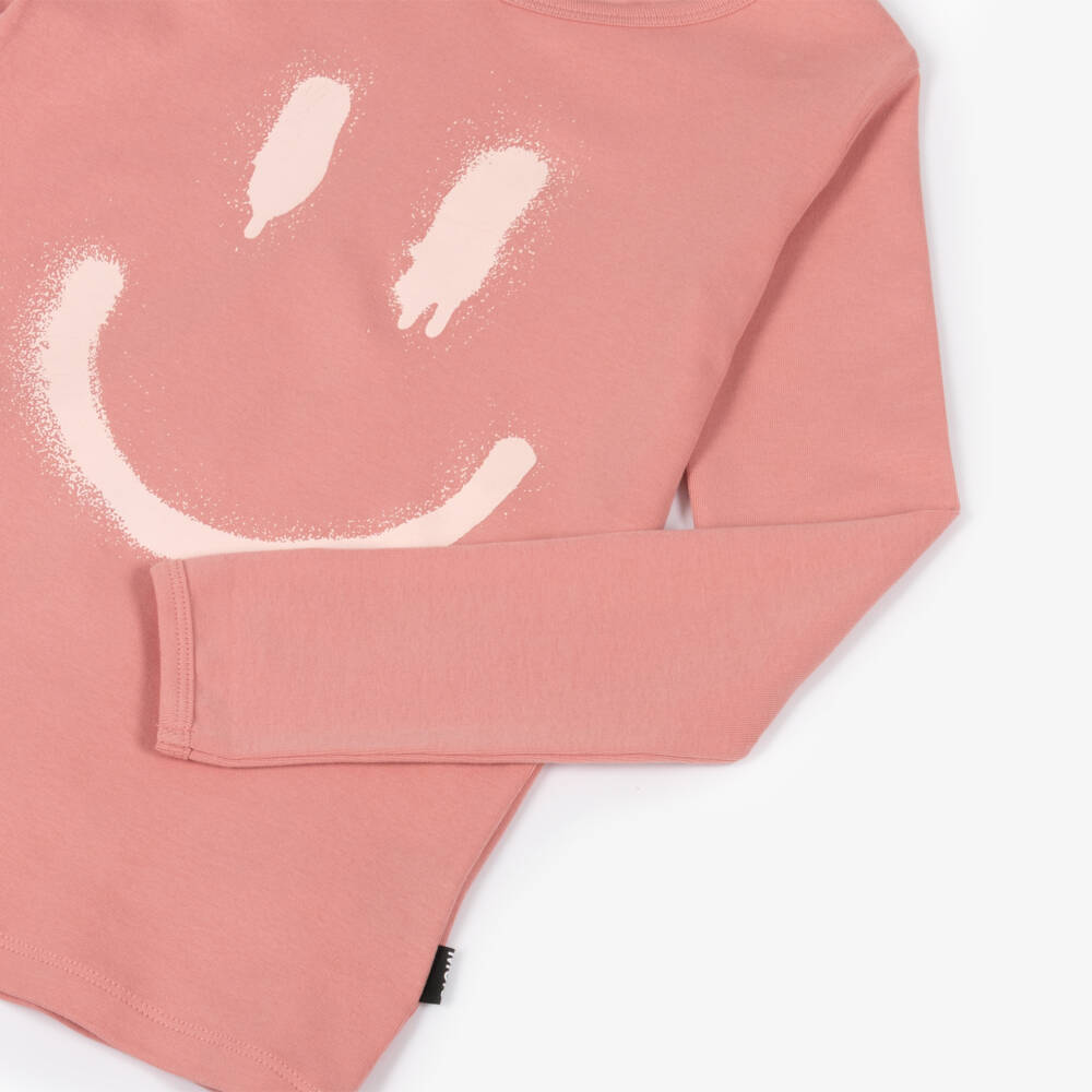 Molo-Пижама из органического хлопка с улыбкой для девочек в нежно-розовом цвете | Childrensalon Outlet